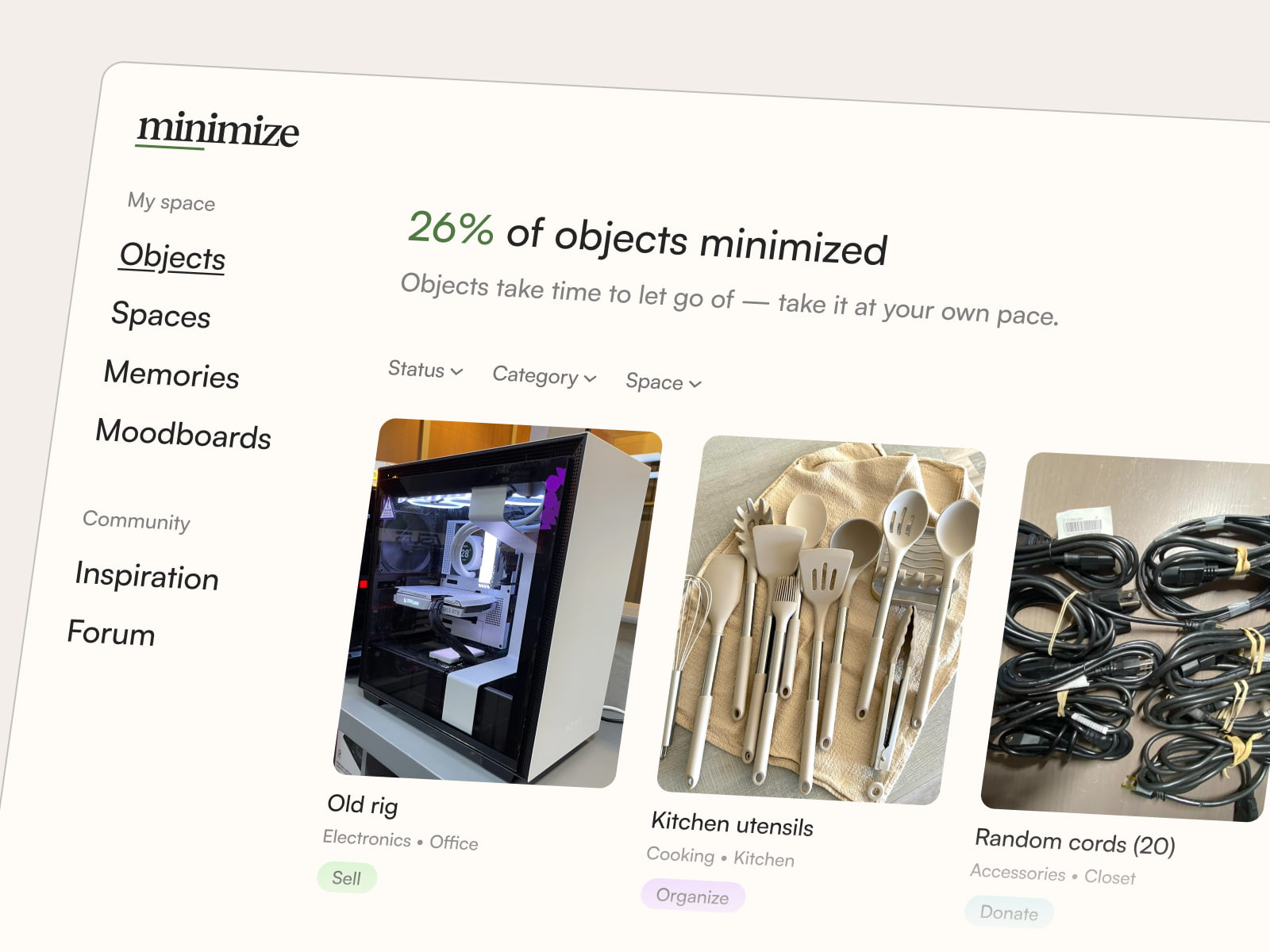 Bored no.5 clean dashboard declutter grid minimal simple ui