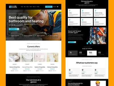 Plumbing & Heating Services Website construction website custom web design heating services heating website landing page plumbing business plumbing website responsive web design ui ux web design website