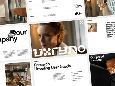 Uxryno Studio Pitch branding design graphic design logo minimal typography ui ux