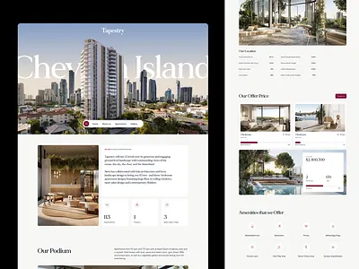 Tapestry-Luxury Island Residences branding graphic design landing page ui ux webdesign