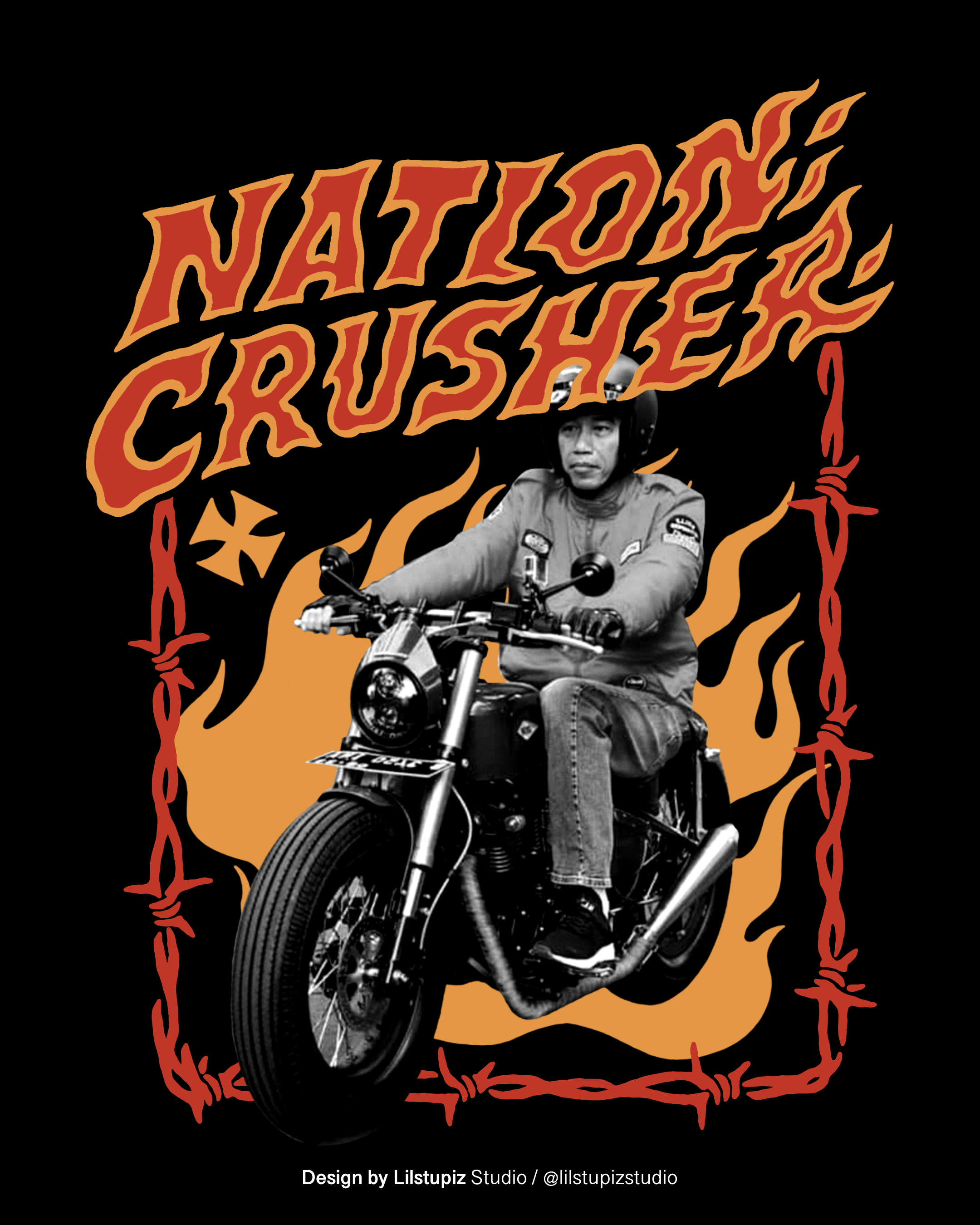 Nation Crusher branding design graphic design illustration logo logo types poster types vector