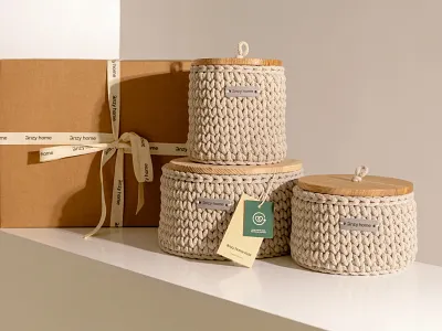 Anzy Home — home decor brand system #17 brand identity branding emblem furniture home decor identity knitted decor logo logotype packaging