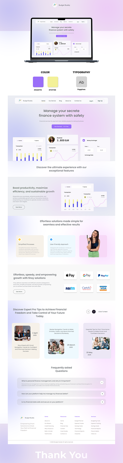 Personal Finance Management branding graphic design logo ui