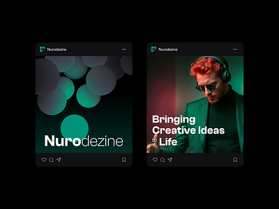 Nurodezine Instagram Posts branding graphic design instagram logo social media typography