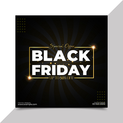 Black Friday Sale Social Media Design graphic template