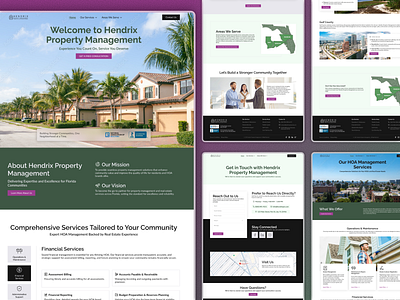 Hendrix Property Management: Modernizing Online Presence branding clean corporate design desktop landing page logo minimal modern propertymanagement realestate ui ux webdesign website