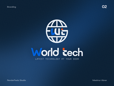 🚀 World Tech – Brand Identity Design brandidentity branding logo logodesign logopresentation monogram techbranding worldtech