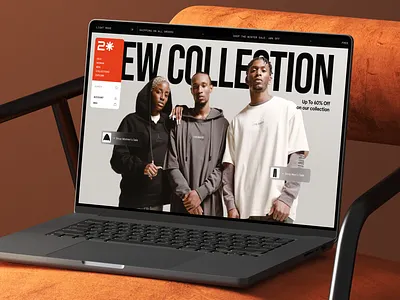 2 Star Fashion branding clean glassmorphism illustration landingpage logo minimal modern ui ux vector website