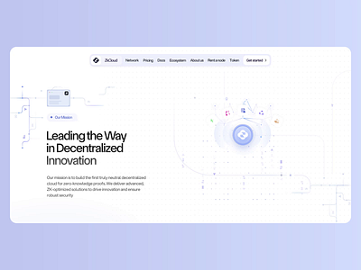 ZkCloud - Landing Page ai animation automation blockchain cloud crypto database decentralized defi exchange hosting landing landing page nft saas server token web 3 web design website