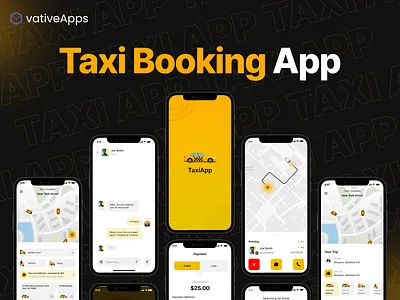 Taxi Booking Mobile App Design app design app ui figma mobile app design mobile ui taxi booking app ui uiux ux