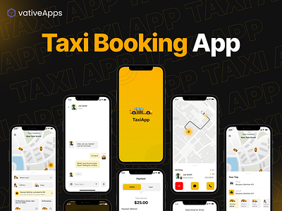 Taxi Booking Mobile App Design app design app ui figma mobile app design mobile ui taxi booking app ui uiux ux