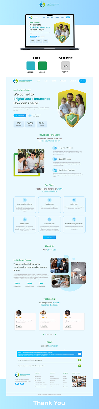 Child insurance website 3d animation graphic design motion graphics ui