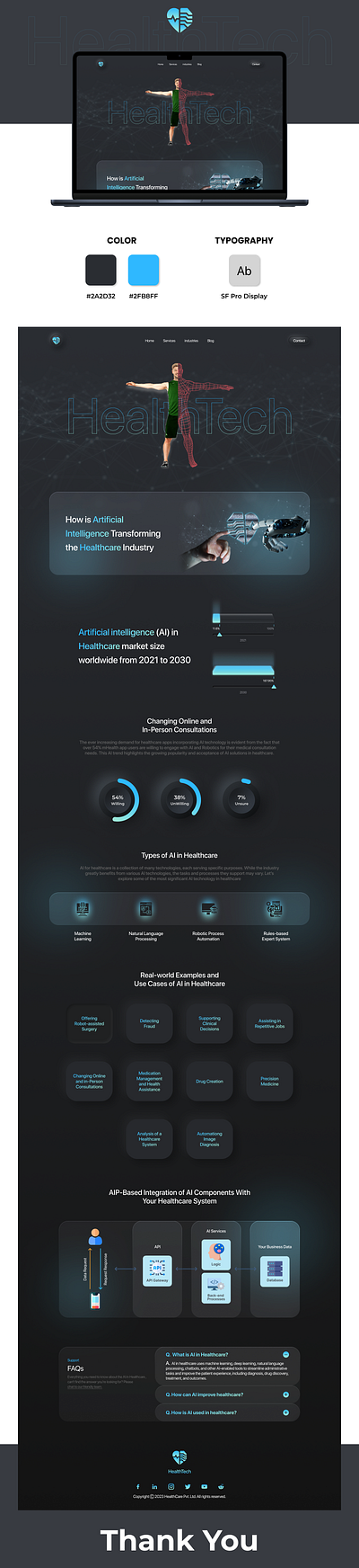 AI in healthcare website 3d animation branding graphic design logo motion graphics ui