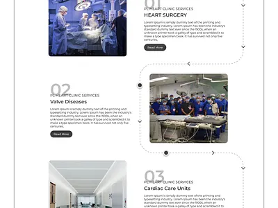 Heart Hospital Website UI 3d animation branding graphic design logo motion graphics ui