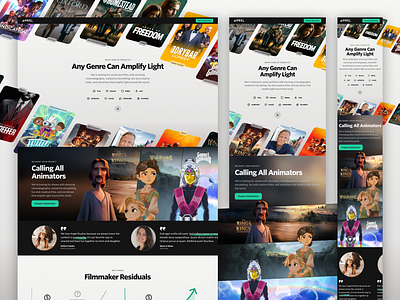 Filmmakers creatives design film filmmakers movies theatrical ui web design