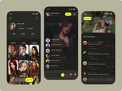 Reelix – Social Media Video App instagram ios messenger minimalist mobile app mobile app design mobile app ui product design short videos snapchat social app social media app social network streaming app streaming service tiktok ui interface video app video editor video service app