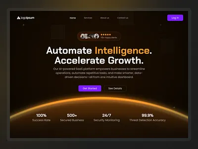 Landing page for Saas Platform availableforwork dailyui designers designwork freelancing graphic design jobhunting landingpage lookingforopportunityies mobileappdesign opentowork saas uidesign uiux userexperience userinterface webuidesign
