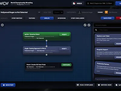 Ring Executive Pro - Storyline Creation football manager graphic design simulation game tycoon wrestling