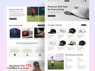 Here’s a fresh, clean homepage I designed for a cap brand. cap store design cap store for e commerce e commerce e commerce website design het store design home page home page design landing page landing page design ui ui design ux ux design