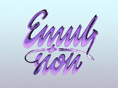Emulsion Lettering Render ae custom type emulsion graphic design hand lettering identity lettering logo logotype render script typography vizcom