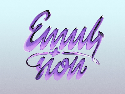 Emulsion Lettering Render ae custom type emulsion graphic design hand lettering identity lettering logo logotype render script typography vizcom