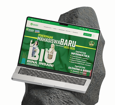 Redesign Landing Page University Bina Insani college website landing page landing page design landing page university ui university web design