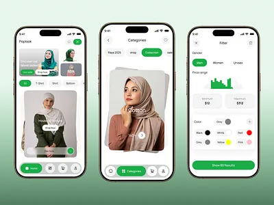Modest Islamic Clothing Mobile App UI/UX Design clothes app clothing brand app clothing ecommerce creative mobile app ecommerce fashion app fashion branding ios luxury fashion logo marketplace minimal mobile mobile app modern app ui shopity shopping shopping app store stylist logo wardrope app