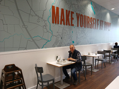 Make Yourself at Home X Mark Watkinson england graphic design line map mural