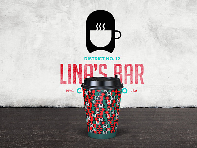 Logo and Branding concept for "Lina's Bar." brand brand designer brand identity branding caffe cofee shop coffe coffee graphic designer logo logo designer logo identity logo maker logos mockup visual identity