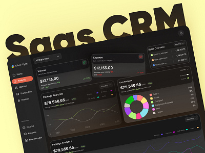 Saas | CRM Gym Management System app design crm crm product dashboard dashboard design design gym management system hero section landing page managment saas saas product ui ui design ux web app web design website website design