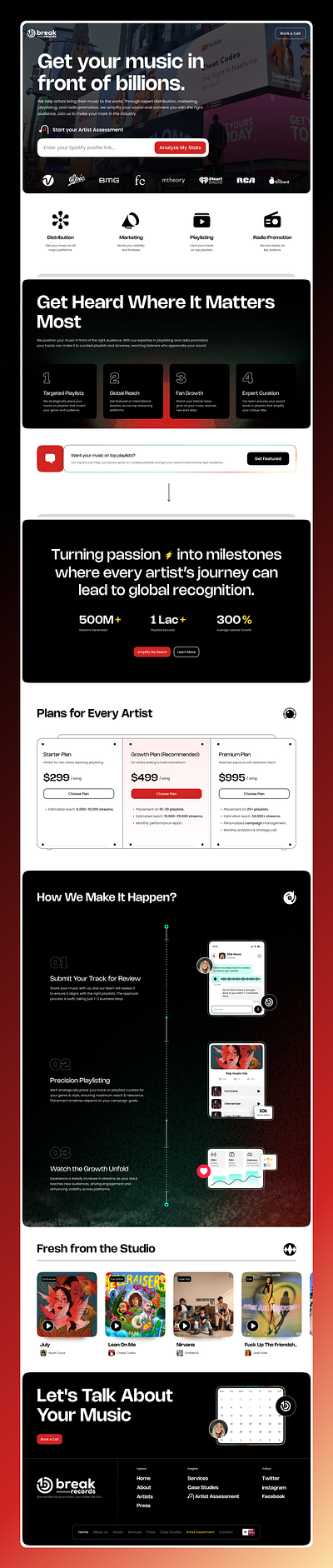 BreakRecords built by illuminz artists website beautiful websites best designs best of dribbble breakrecords breakrecordsbuiltbyilluminz brilliant website designs dribbble discovery extraordinary designs illuminz music website music website design musicians website designs