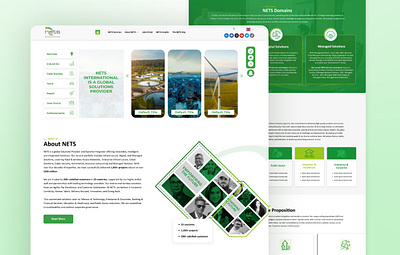 Nets International Website branding corporate landing page network security solutions technology ui uiux web design website