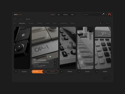 Web Interface Design. Music design ui ux web website