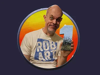 Rob Art Mascot Caricature branding caricature digital art digital illustration illustration mascot photoshop portrait rob art