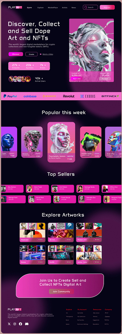 NFT MARKETPLACE UI CONCEPT graphic design ui