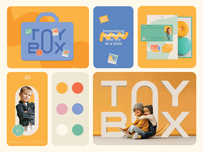 TOYBOX Branding and Packaging Design - Kids 3d box brand identity branding cartoon children colors cute furniture kids label logo packaging pastel toy ui