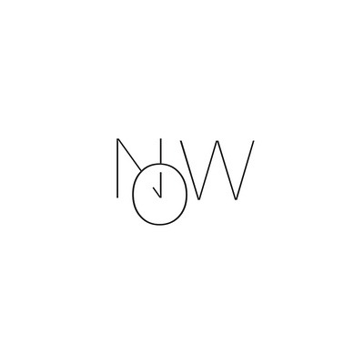 Now - Minimal typography branding graphic design logo