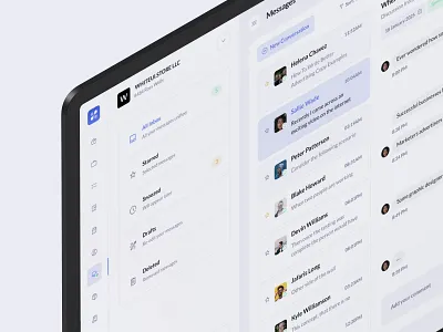 Webmail app design created with BetaCRM admin app collaboration dashboard design gmail inbox inspiration mail mail app product design productivity saas ui ui design ui kit user interface ux web app webmail