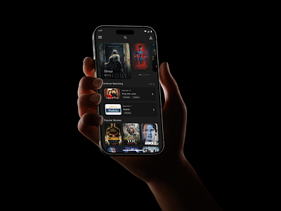 Streaming App app concept design futuristic graphic design mobile movie streaming ui uiux ux web design