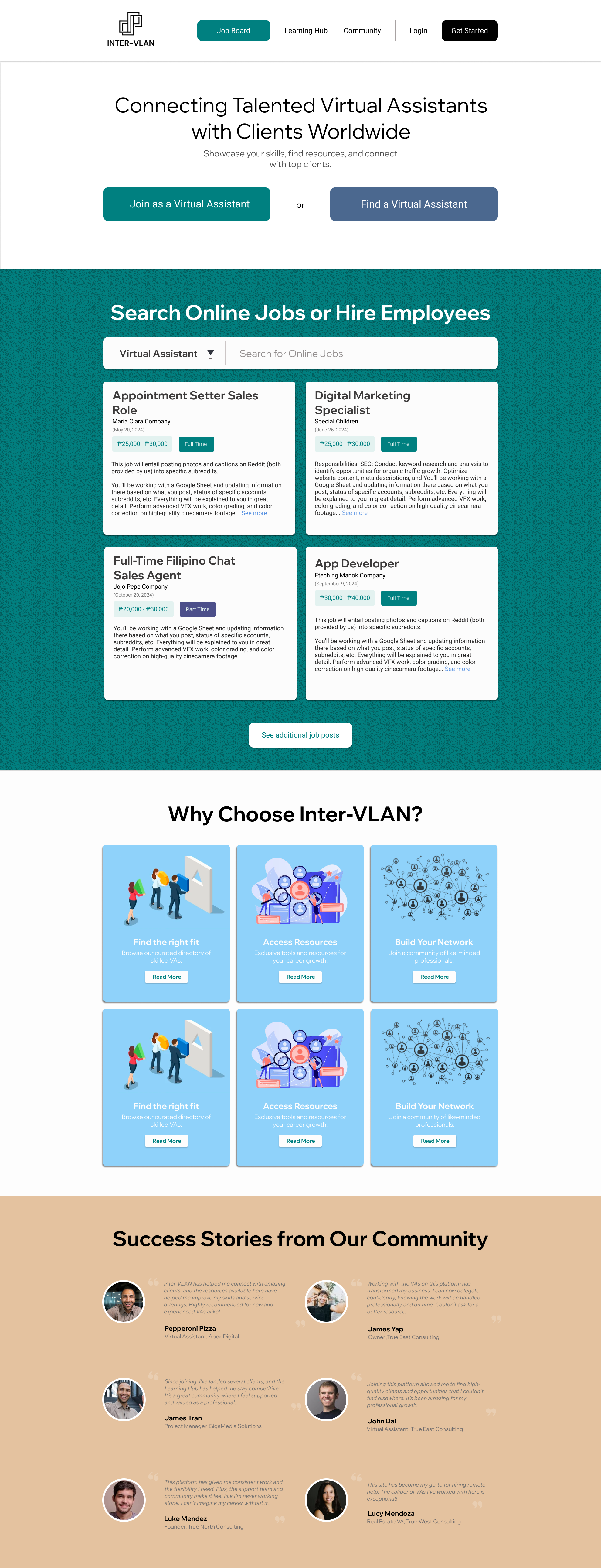 Example of Inter-VLAN - simple virtual assistant job hunting platform