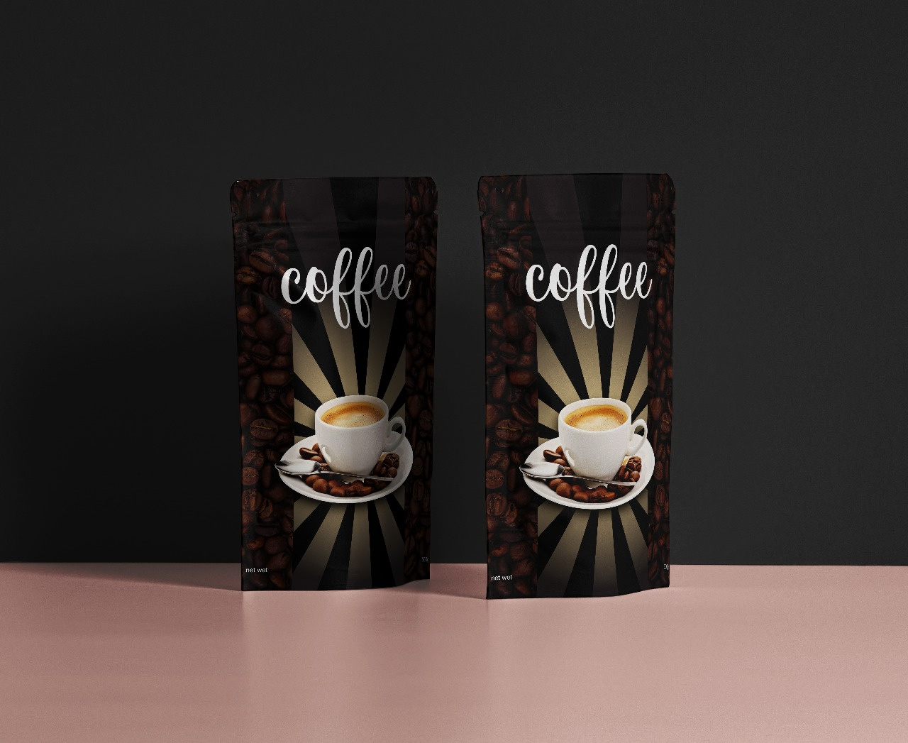 Coffee-Pouch-design branding graphic design level design logo packaging design pouch product design