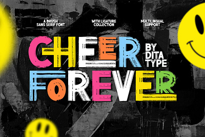 Cheer Forever Font alphabet cheer forever font creative decorative display display font font graphic headline lettering logo modern retro typeface typescript typographic typography vintage
