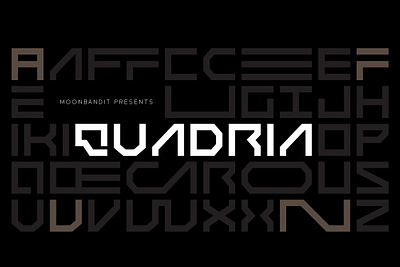 MBF Quadria branding display experimental font headline logo mbf quadria minimalist sans serif typeface