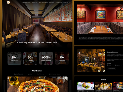 F&B Restaurant Website branding figma gupta brands landing page logo notion parent website restaurant webdesign webpage