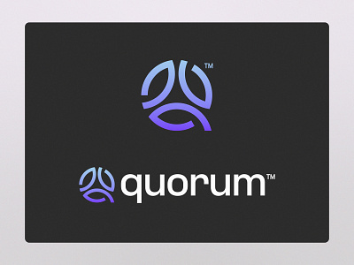 Quorum - Logo Design branding creative logo design freelance logo design gradient logo jeroen van eerden logo logo design modern branding modern logo purple gradient q quorum quote visual identity design