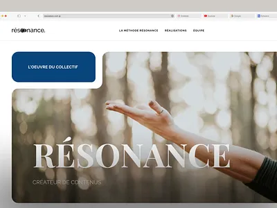 Resonance - Redesigned Hero Section for Mental Healing Website figma graphic design hero section landing page mental health minimalistic ui wellness