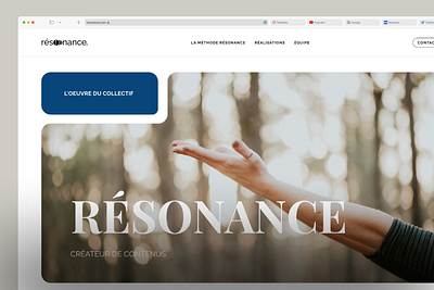Resonance - Redesigned Hero Section for Mental Healing Website figma graphic design hero section landing page mental health minimalistic ui wellness