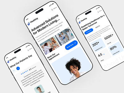 Healthly – Advanced Healthcare Website appointment doctor healthcare healthcare website landing page mobile popular responsive startup ui ux