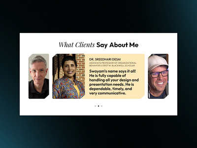 Custom Testimonial Section Design animation branding figma graphic design interactive minimal prototype testimonial ui uidesign ux webdesign website