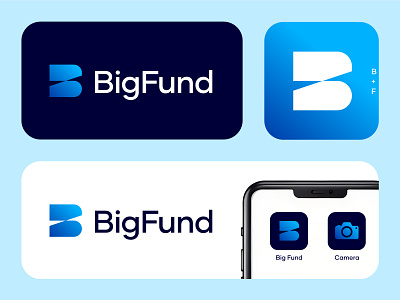 BigFund - B, B+F logo for Fintech platform b b logo bf logo brand identity branding creative logo fintech icon lettermark logo logo design logo designer logos minimalist modern logo saas simple logo tech ui visual identity